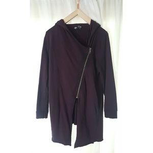 H&M Asymmetrical Zip Cardigan with Hood
